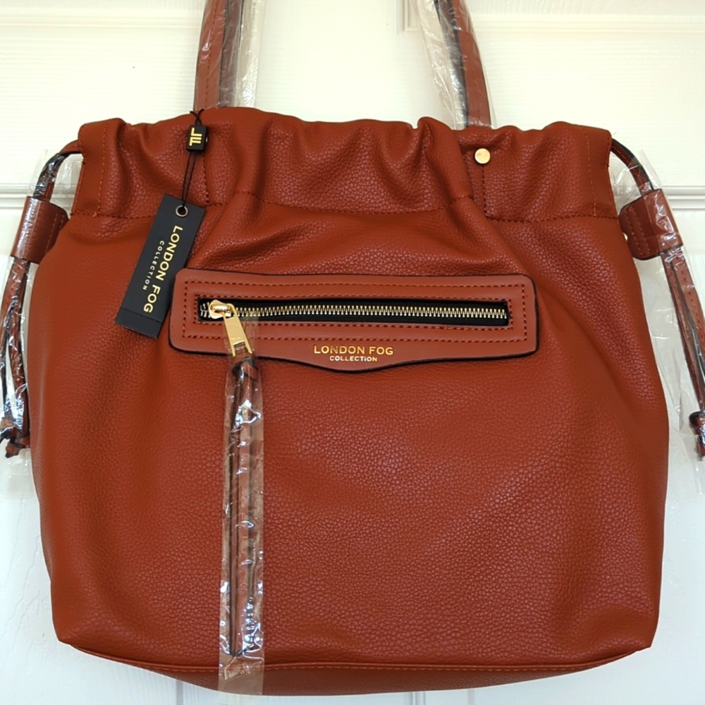 London Fog Nola Satchel Rust Colored NWT